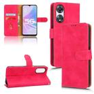 For OPPO A58 5G Skin Feel Magnetic Flip Leather Phone Case(Rose Red) - 1