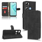 For Infinix Hot 20i Skin Feel Magnetic Flip Leather Phone Case(Black) - 1
