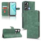 For Infinix Hot 20i Skin Feel Magnetic Flip Leather Phone Case(Green) - 1