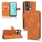 For Infinix Hot 20i Skin Feel Magnetic Flip Leather Phone Case(Brown) - 1