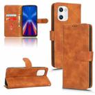 For UMIDIGI C1 Skin Feel Magnetic Flip Leather Phone Case(Brown) - 1