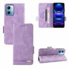 For Xiaomi Redmi Note 12 China Magnetic Clasp Flip Leather Phone Case(Purple) - 1