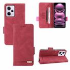 For Xiaomi Redmi Note 12 Pro 5G China Magnetic Clasp Flip Leather Phone Case(Red) - 1