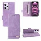 For Xiaomi Redmi Note 12 Pro 5G China Magnetic Clasp Flip Leather Phone Case(Purple) - 1