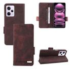 For Xiaomi Redmi Note 12 Pro 5G China Magnetic Clasp Flip Leather Phone Case(Brown) - 1
