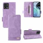 For Motorola Moto G72 4G Magnetic Clasp Flip Leather Phone Case(Purple) - 1