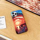 For iPhone 14 Pro Max 2 in 1 Detachable Oil Painting Sea Pattern Phone Case(Red) - 2