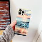 For iPhone 13 Pro Max 2 in 1 Detachable Oil Painting Sea Pattern Phone Case(Yellow Pink) - 2