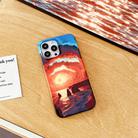 For iPhone 13 Pro 2 in 1 Detachable Oil Painting Sea Pattern Phone Case(Red) - 2