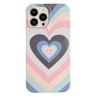 For iPhone 14 Pro Max 2 in 1 Detachable Love Pattern Phone Case(Blue Pink) - 1