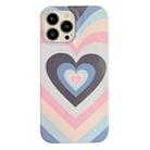 For iPhone 14 Pro 2 in 1 Detachable Love Pattern Phone Case(Blue Pink) - 1