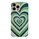 For iPhone 14 Plus 2 in 1 Detachable Love Pattern Phone Case(Green) - 1