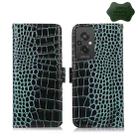 For Xiaomi Redmi 11 Prime 4G Magnetic Crocodile Texture Genuine Leather RFID Phone Case(Green) - 1