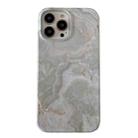 For iPhone 14 Pro Max 2 in 1 Detachable Marble Pattern Phone Case(Grey) - 1