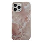 For iPhone 14 Pro Max 2 in 1 Detachable Marble Pattern Phone Case(Pink) - 1