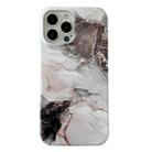 For iPhone 14 2 in 1 Detachable Marble Pattern Phone Case(Black White) - 1