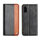 For Galaxy S20 Business Solid Color Stitching Horizontal Flip Leather Case with Holder & Card Slots(Brown) - 1