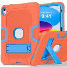 For iPad 10th Gen 10.9 2022 Contrast Color Robot Silicone + PC Tablet Protective Case(Orange Blue) - 1