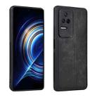 For Xiaomi Poco F4 / Redmi K40S AZNS 3D Embossed Skin Feel Phone Case(Black) - 1