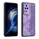 For Xiaomi Poco F4 / Redmi K40S AZNS 3D Embossed Skin Feel Phone Case(Purple) - 1