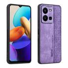 For vivo Y35 4G AZNS 3D Embossed Skin Feel Phone Case(Purple) - 1