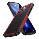 For iPhone 13 Pro Max PC + TPU Shockproof Protective Phone Case(Red+Black) - 1