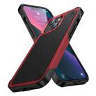 For iPhone 13 PC + TPU Shockproof Protective Phone Case(Red+Black) - 1