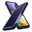 For Samsung Galaxy A22 5G PC + TPU Shockproof Protective Phone Case(Light Purple+Sapphire Blue) - 1