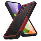For Samsung Galaxy A52 5G PC + TPU Shockproof Protective Phone Case(Red+Black) - 1