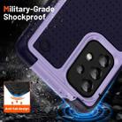 For Samsung Galaxy A52 5G PC + TPU Shockproof Protective Phone Case(Light Purple+Sapphire Blue) - 3