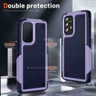 For Samsung Galaxy A52 5G PC + TPU Shockproof Protective Phone Case(Light Purple+Sapphire Blue) - 5