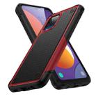 For Samsung Galaxy M12 PC + TPU Shockproof Protective Phone Case(Red+Black) - 1