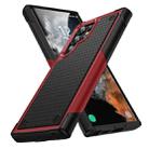 For Samsung Galaxy S22 Ultra 5G PC + TPU Shockproof Protective Phone Case(Red+Black) - 1