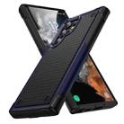 For Samsung Galaxy S22 Ultra 5G PC + TPU Shockproof Protective Phone Case(Blue+Black) - 1