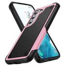 For Samsung Galaxy S22 5G PC + TPU Shockproof Protective Phone Case(Pink+Black) - 1