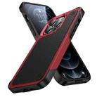 For iPhone 12 Pro PC + TPU Shockproof Protective Phone Case(Red+Black) - 1