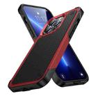 For iPhone 12 Pro Max PC + TPU Shockproof Protective Phone Case(Red+Black) - 1