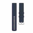 xDfind 18mm Silver Color Buckle TPU Wrist Strap Watch Band for Fitbit Charge 4 / Charge 4 SE / Charge 3 / Charge 3 SE, Size: S(Navy Blue) - 2