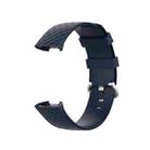xDfind 18mm Silver Color Buckle TPU Wrist Strap Watch Band for Fitbit Charge 4 / Charge 4 SE / Charge 3 / Charge 3 SE, Size: S(Navy Blue) - 3