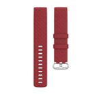 xDfind 18mm Silver Color Buckle TPU Wrist Strap Watch Band for Fitbit Charge 4 / Charge 4 SE / Charge 3 / Charge 3 SE, Size: S(Red) - 2