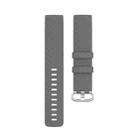 18mm Silver Color Buckle TPU Wrist Strap Watch Band for Fitbit Charge 4 / Charge 3 / Charge 3 SE, Size: S(Grey) - 2