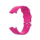 xDfind 18mm Silver Color Buckle TPU Wrist Strap Watch Band for Fitbit Charge 4 / Charge 4 SE / Charge 3 / Charge 3 SE, Size: S(Rose Red) - 3