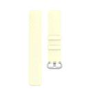 xDfind 18mm Silver Color Buckle TPU Wrist Strap Watch Band for Fitbit Charge 4 / Charge 4 SE / Charge 3 / Charge 3 SE, Size: S(Light Yellow) - 2