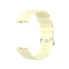 xDfind 18mm Silver Color Buckle TPU Wrist Strap Watch Band for Fitbit Charge 4 / Charge 4 SE / Charge 3 / Charge 3 SE, Size: S(Light Yellow) - 3