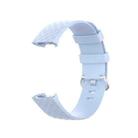 xDfind 18mm Silver Color Buckle TPU Wrist Strap Watch Band for Fitbit Charge 4 / Charge 4 SE / Charge 3 / Charge 3 SE, Size: S(Light Blue) - 3