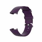xDfind 18mm Silver Color Buckle TPU Wrist Strap Watch Band for Fitbit Charge 4 / Charge 4 SE / Charge 3 / Charge 3 SE, Size: S(Dark Purple) - 3