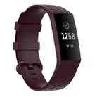 18mm Silver Color Buckle TPU Wrist Strap Watch Band for Fitbit Charge 4 / Charge 3 / Charge 3 SE, Size: L(Rosewood) - 1