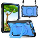 For iPad mini 6 Silicone + PC Bracelet Holder Tablet Case(Black + Blue) - 1