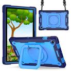 For Samsung Galaxy Tab A8 10.5 2021 Silicone + PC Bracelet Holder Tablet Case(Navy Blue + Blue) - 1