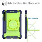 For Samsung Galaxy Tab S7 / S8 Silicone + PC Bracelet Holder Tablet Case(Navy Blue + Yellow Green) - 3